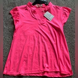 New Small Bright Pink Women's Short Sleeve Top Grace+Emma